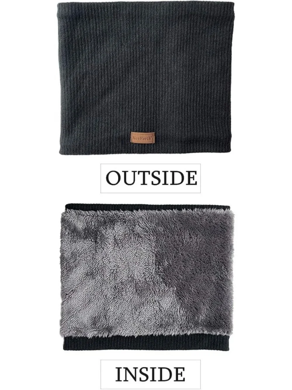 Winter Neck Warmer Gaiter Scarf for Men & Women, Fleece Face Mask, Windproof